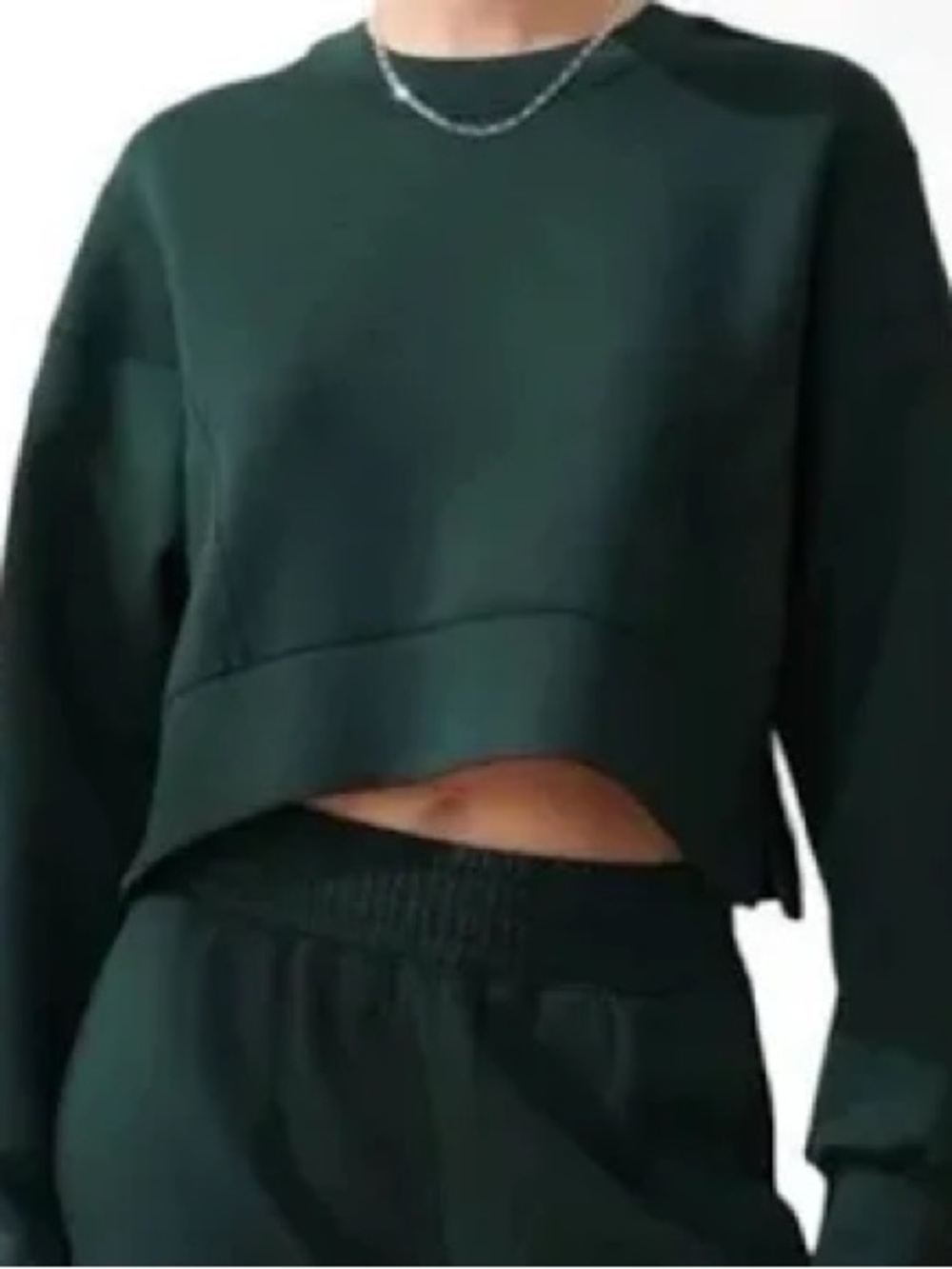 Abercrombie & Fitch YPB Neo-knit cropped oversized sweatshirt